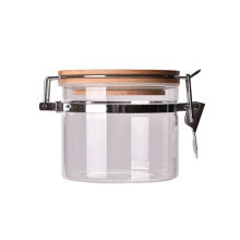 hot sale 1250ml sugar round glass jar with clip lid
